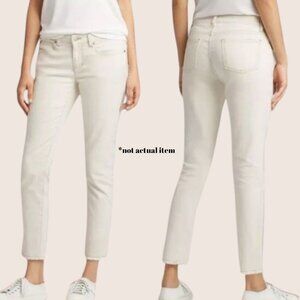 🍦 EILEEN FISHER UNDYED COTTON SLIM STRETCH RAW HEM JEANS SIZE 12